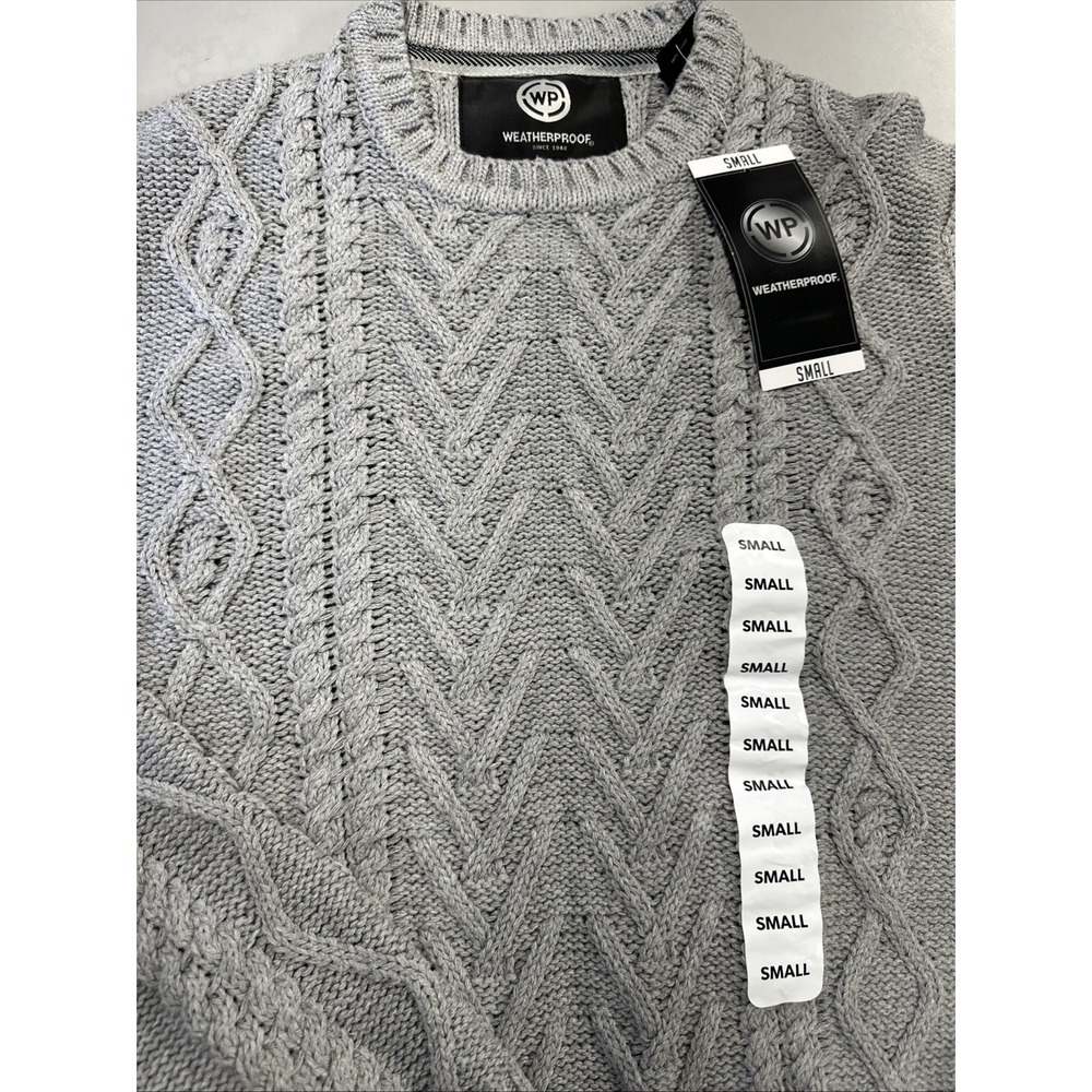 NWT WP Weatherproof Men's Cable Knit Sweater, Size‎ S - Picture 2 of 7